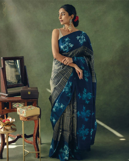 Royal Blue Elegance Saree