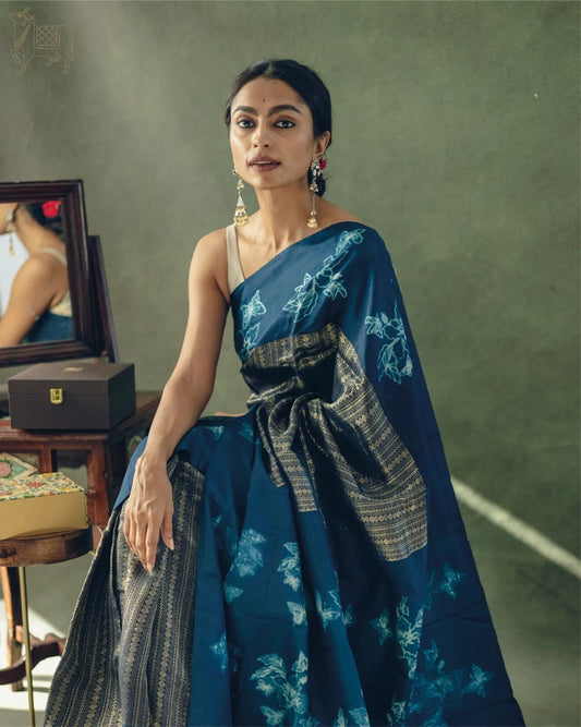 Royal Blue Elegance Saree