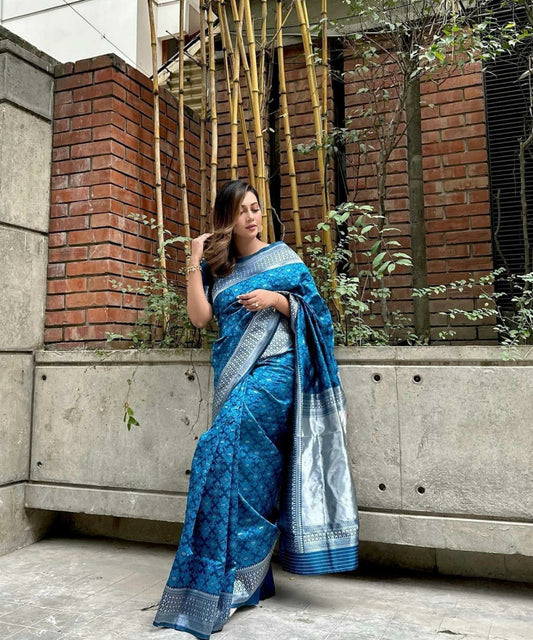Blue Glow Ethnic Saree