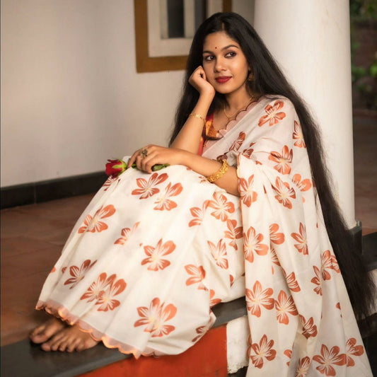 Soft Pastel Woven Jacquard Saree