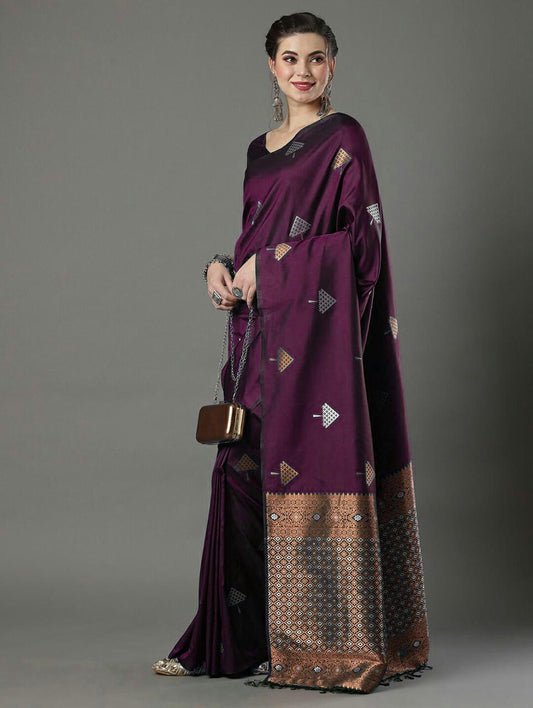 Beatifull Purple Saree For Women
