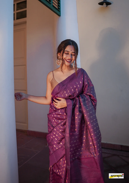 Elegance in EveningWine Saree