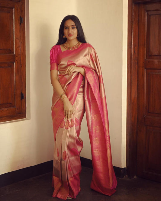 Royal Gold Pink Silk Elegance
