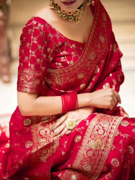 Red Saree Timeless Elegance