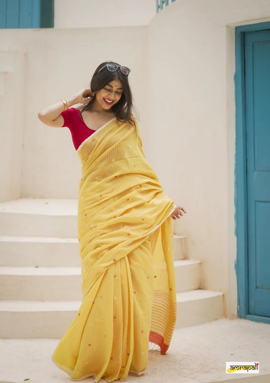 Sunshine Draped Saree in Grace