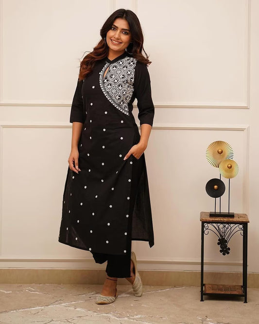 Festival Wear Black Kurta With Pant