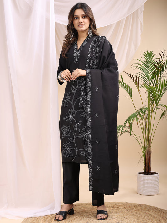 Classic Black Kurta Set – Elegant & Timeless
