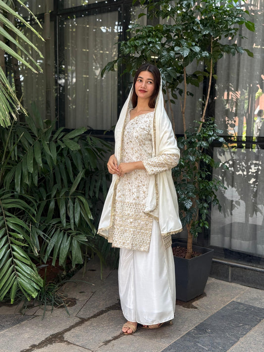 Cream kurta-pant set