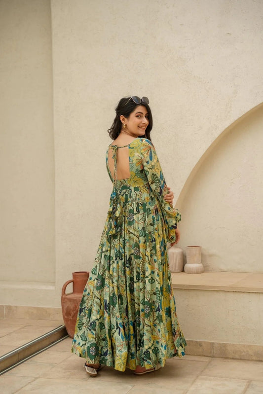 Refreshing Hues: Light Green Maxi Dress