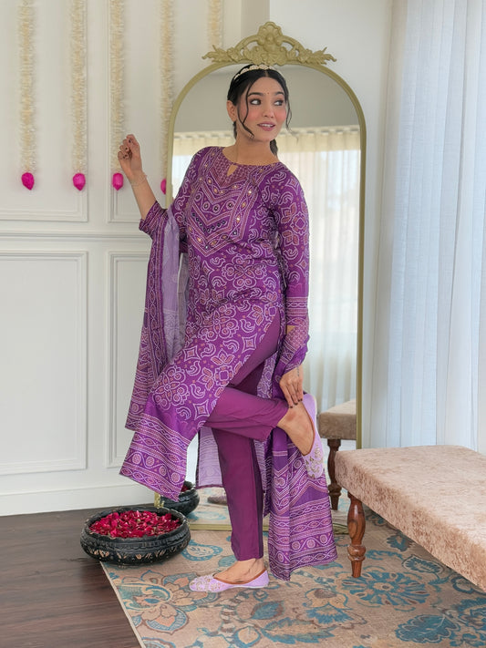 Trending Wera Purple Kurta Set For Women