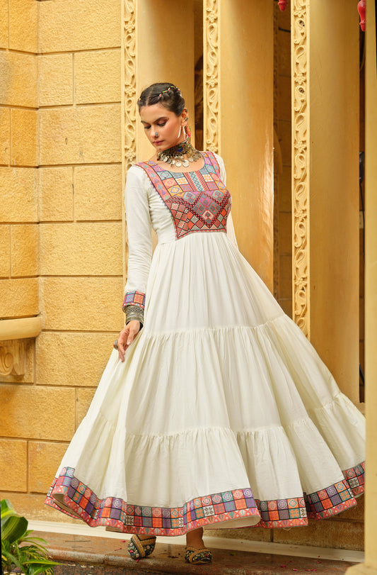 Festive Glow in White Kurta