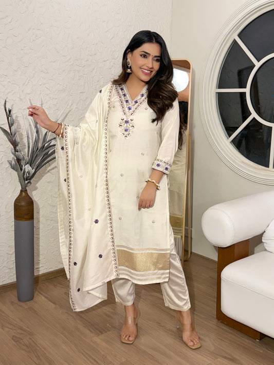Classic White Ethnic Wear – Simple & Stunning