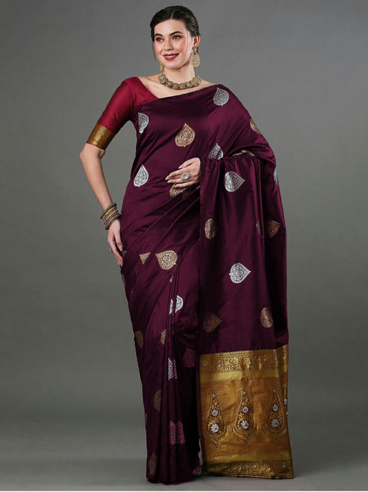 Royal Plum Elegance in Silk