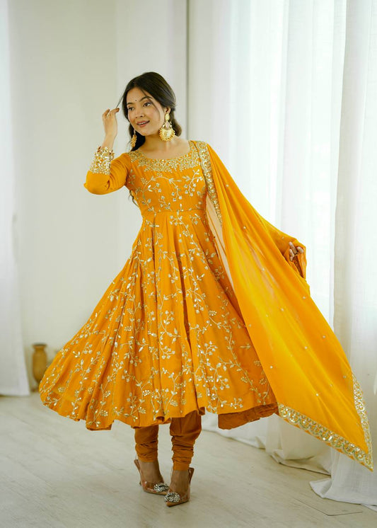 Festive Glow Anarkali Ensemble