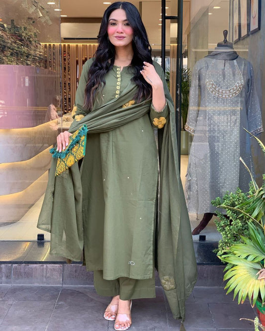 Ethenic Green kurta Set For Women