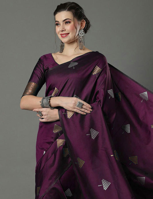 Beatifull Purple Saree For Women