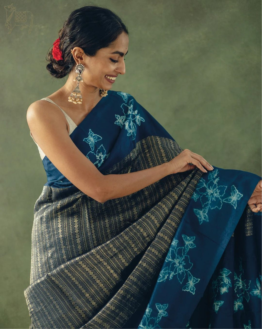 Royal Blue Elegance Saree