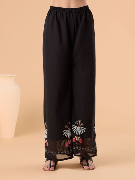Black Embroidered Kurta Set with Dupatta | Designer Festive & Party Wear Suit