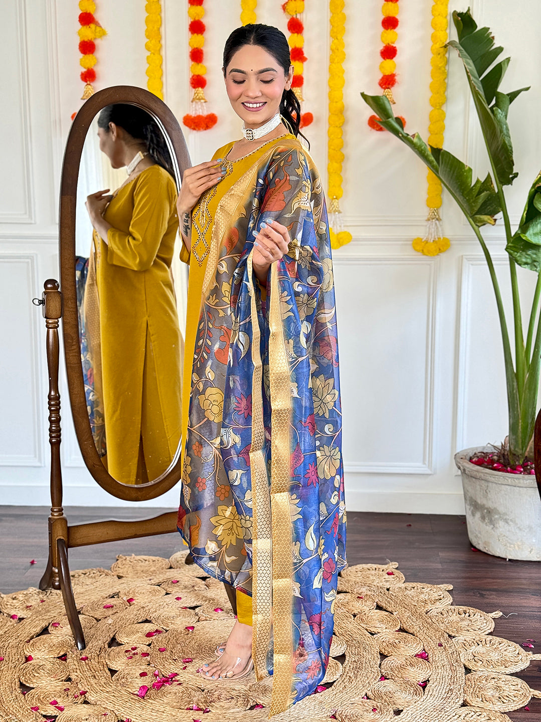 Beautiful Designer Yellow Kurta Set