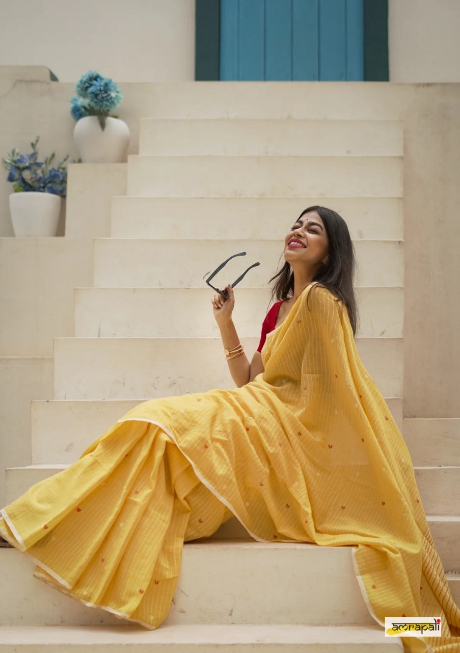 Sunshine Draped Saree in Grace