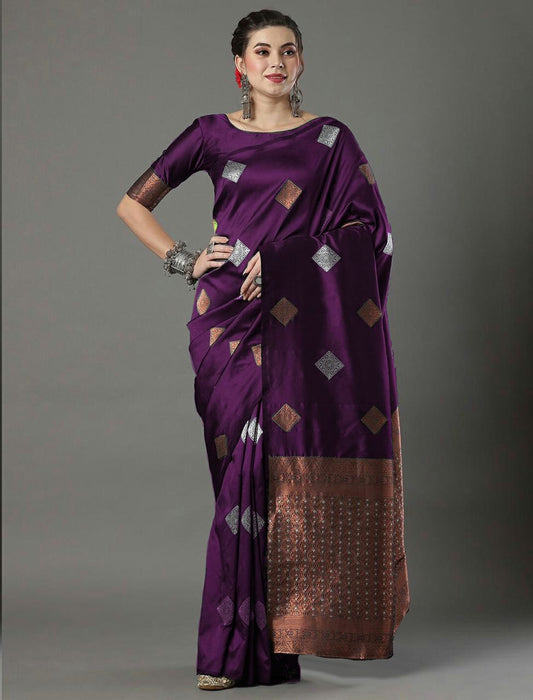 Imperial Violet Designer Saree