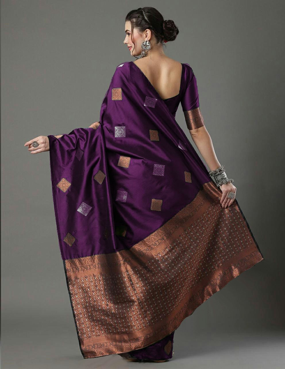 Imperial Violet Designer Saree