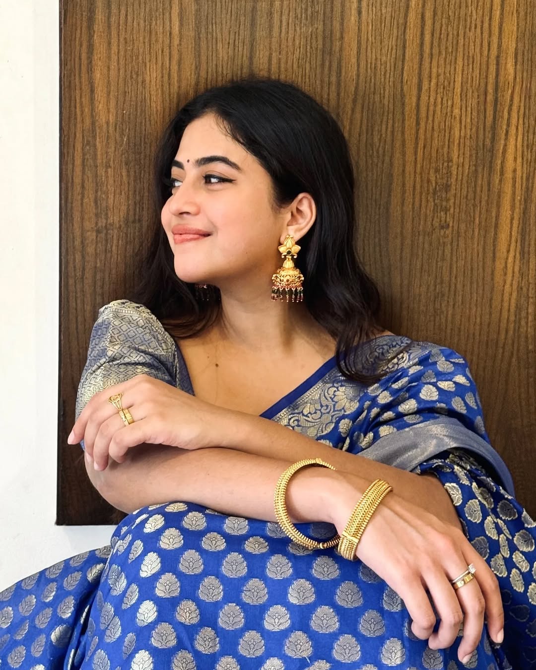 Royal Blue Silk Saree with Silver Zari