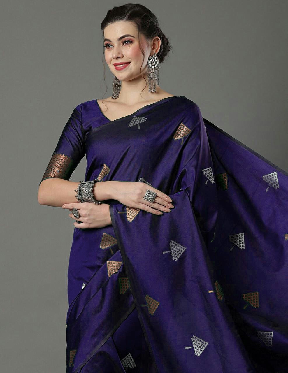 Grace Draped  Saree in Regal Hues