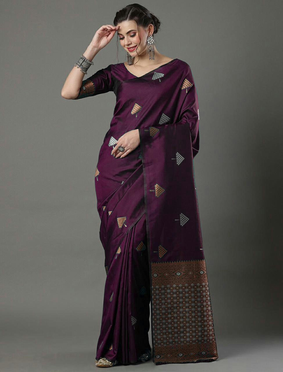 Beatifull Purple Saree For Women