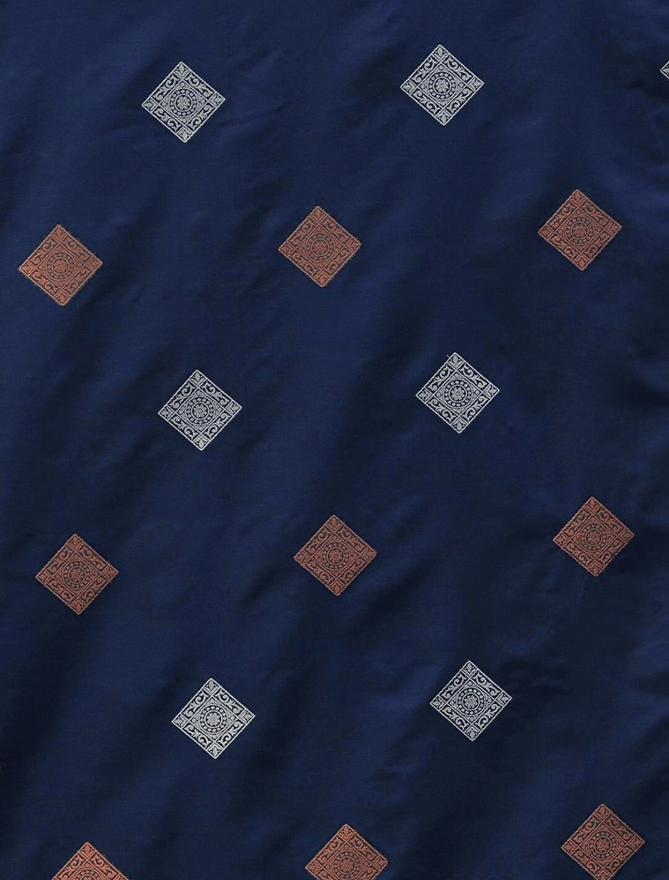 Navy Blue Banarasi Silk Saree for Women