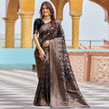 Black & Gold Banarasi Silk Saree | Designer Wedding & Festive Saree for Women