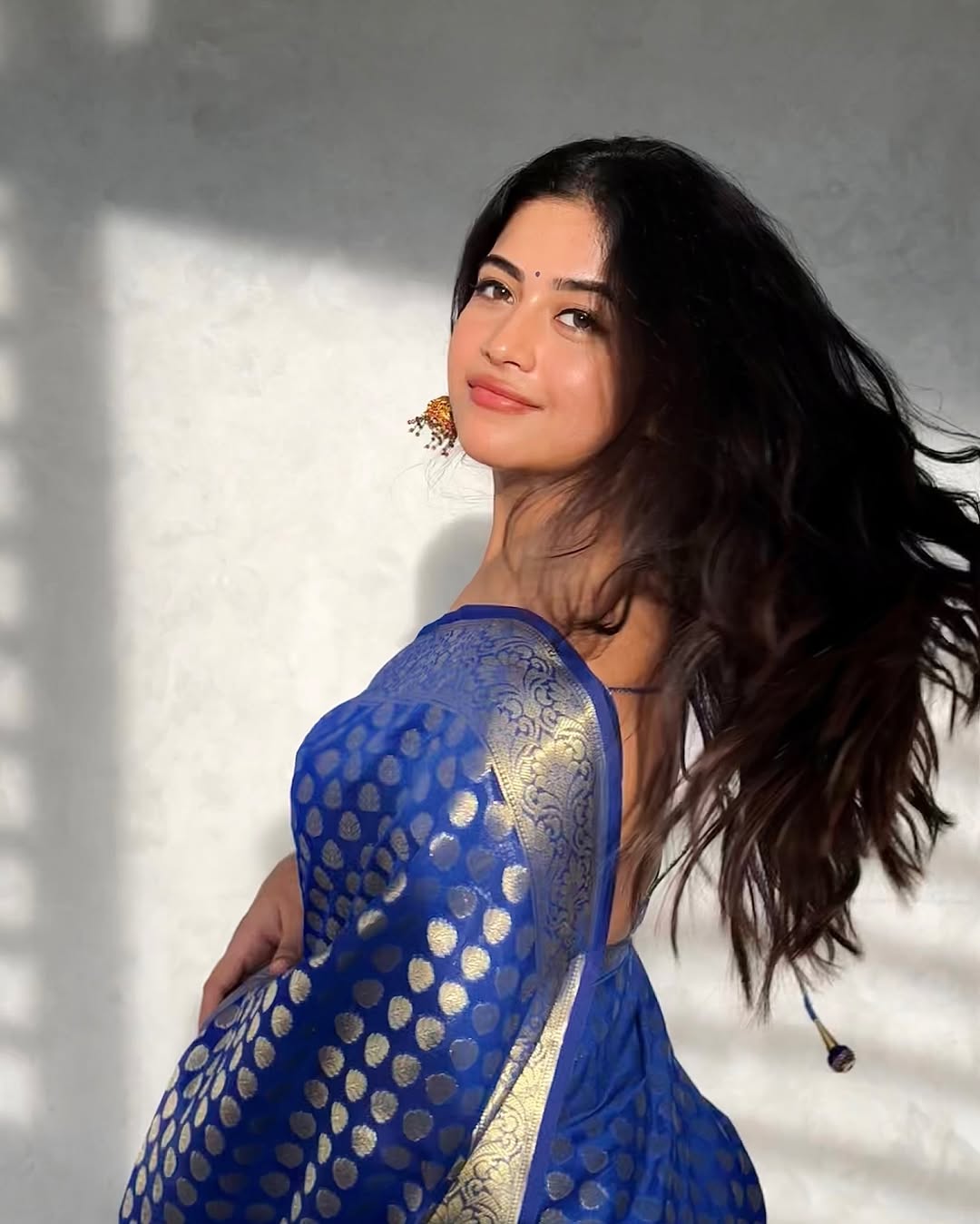 Royal Blue Silk Saree with Silver Zari