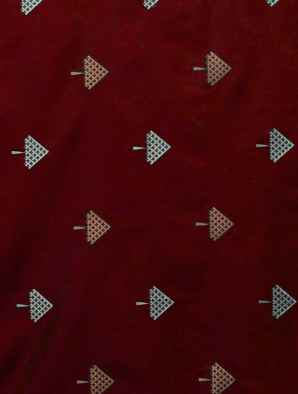 Crimson Charm Draped in Elegance