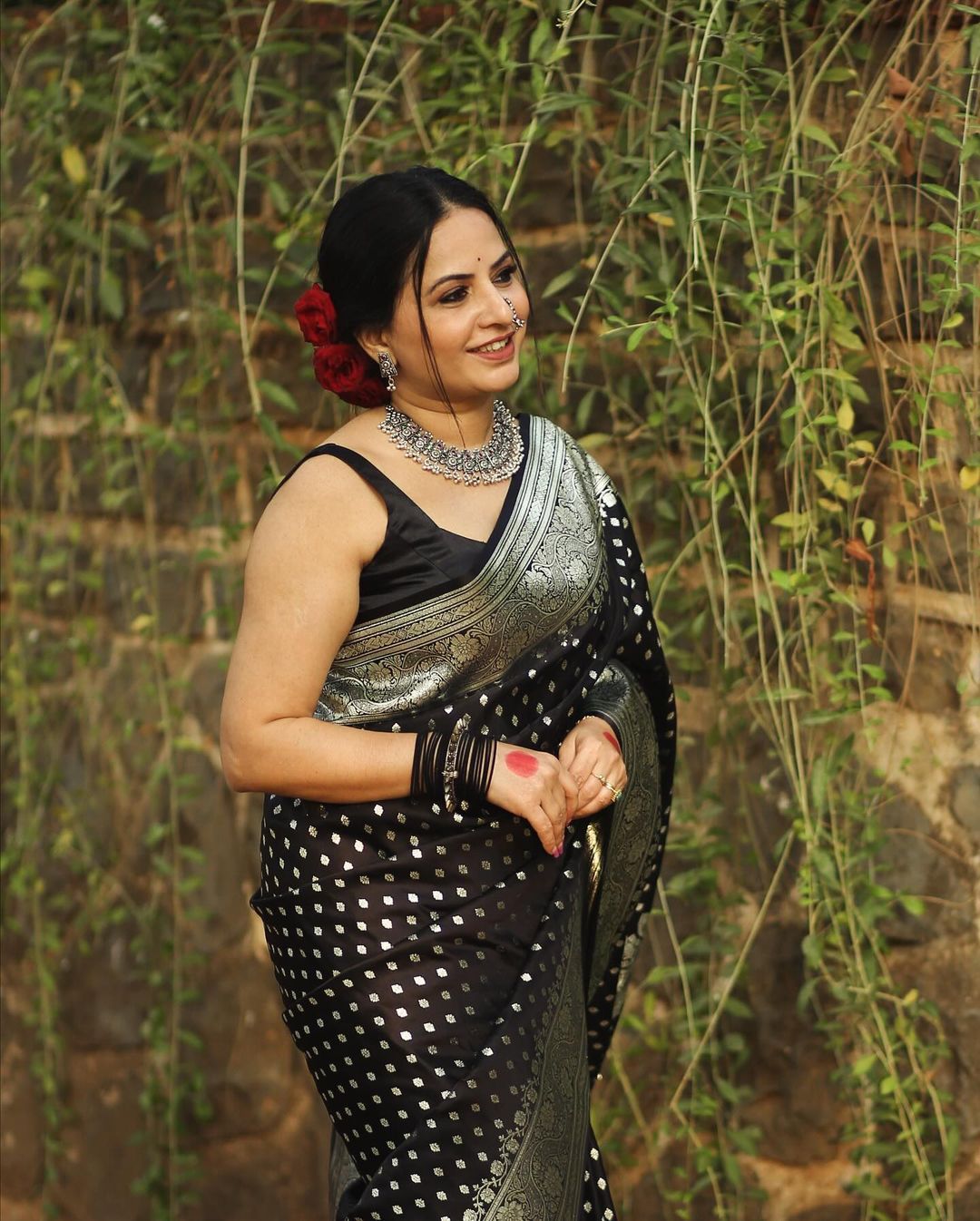 Elegant Traditional & Party Wear Black Saree