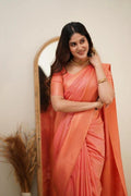 Bright & Graceful in Orange Saree