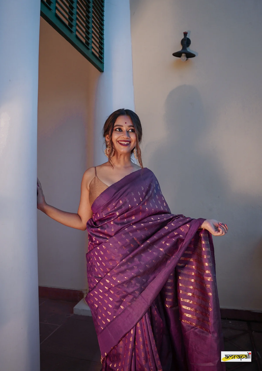Elegance in EveningWine Saree