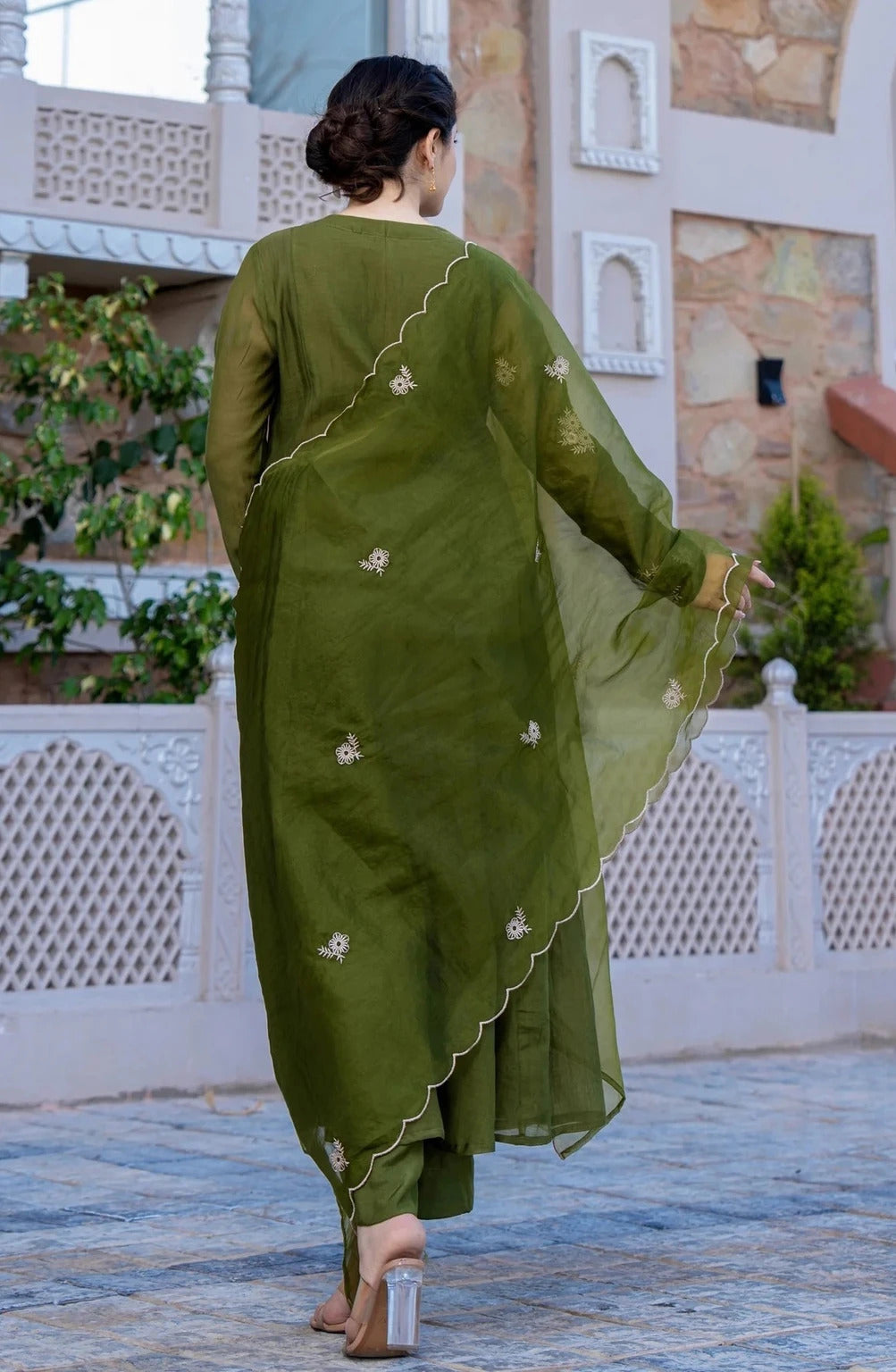 Designer Embroidered Kurta Set with Dupatta for Women