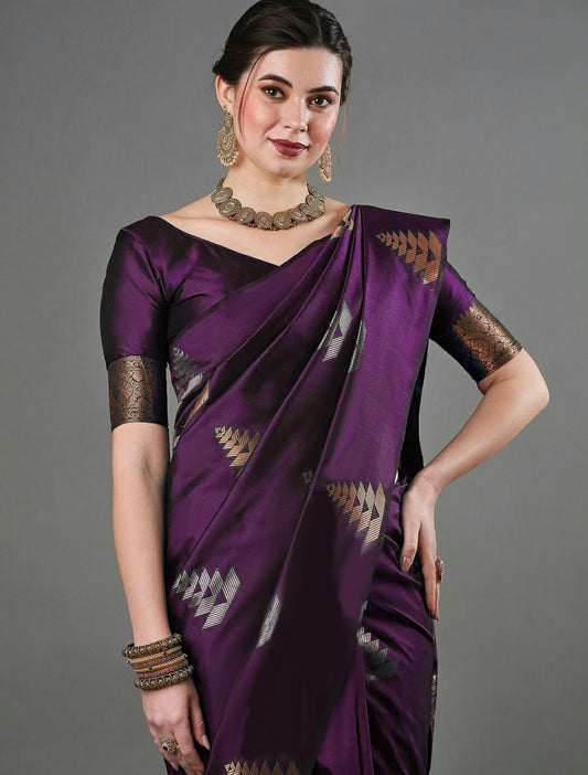 Wedding Wear Wine Saree Collection