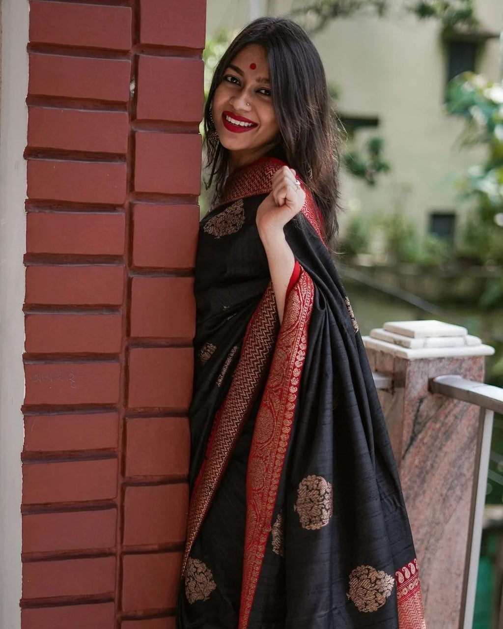 Black Ember Saree