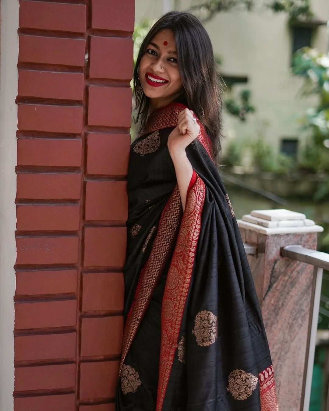 Black Ember Saree