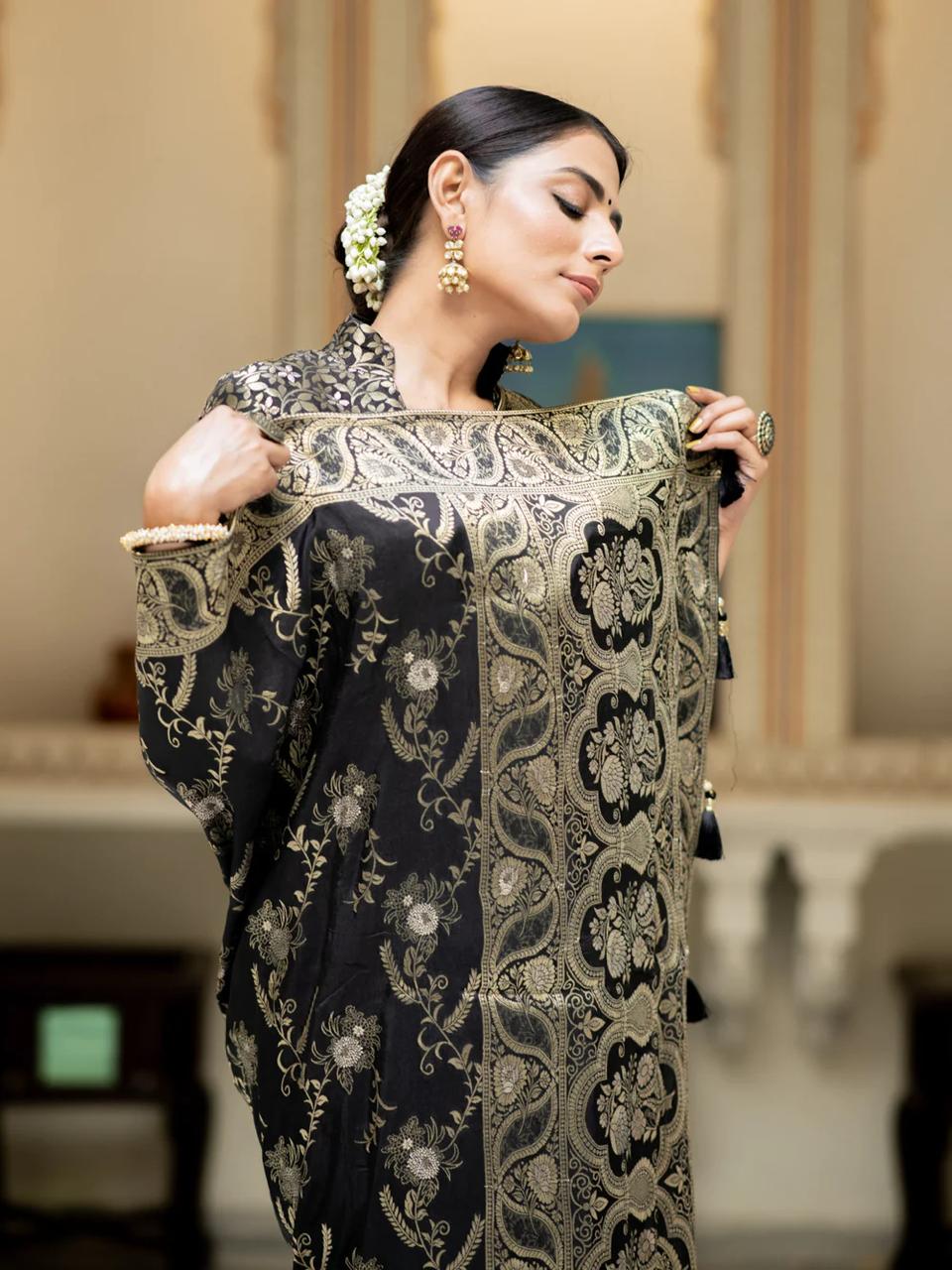 Designer Silk Saree with Intricate Zari Work