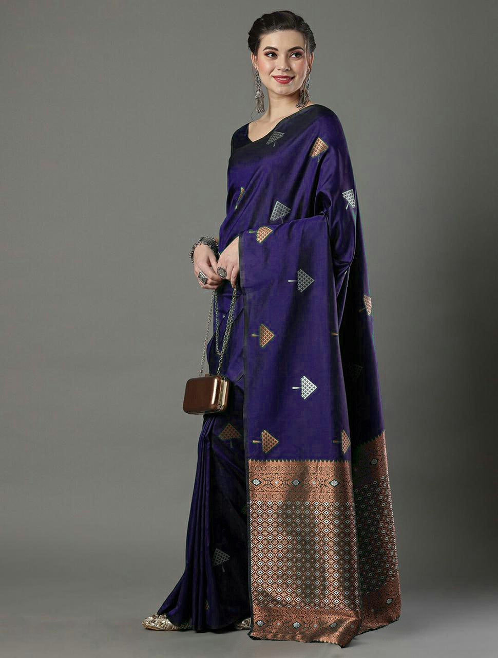 Grace Draped  Saree in Regal Hues