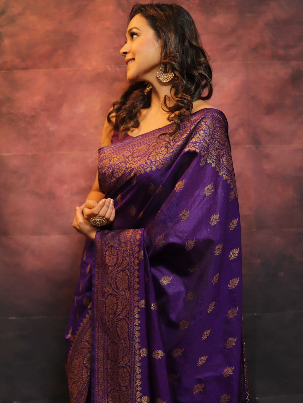 Royal Silk Saree with Rich Golden Border for Women