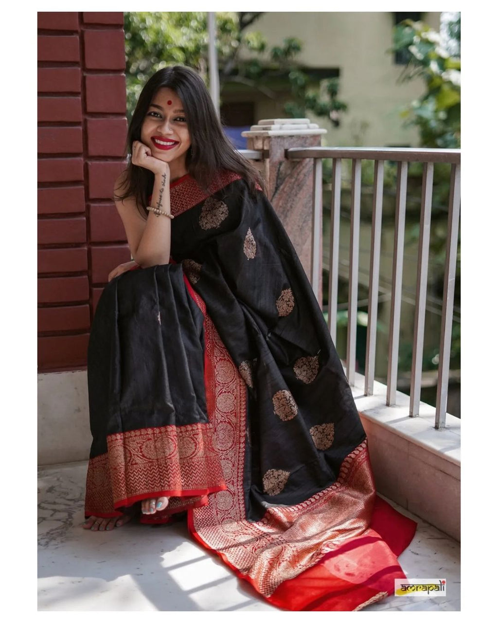 Black Ember Saree