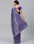 Blue Silk Saree with Silver Zari Weaving