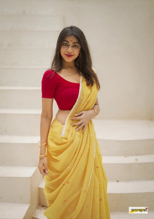 Sunshine Draped Saree in Grace