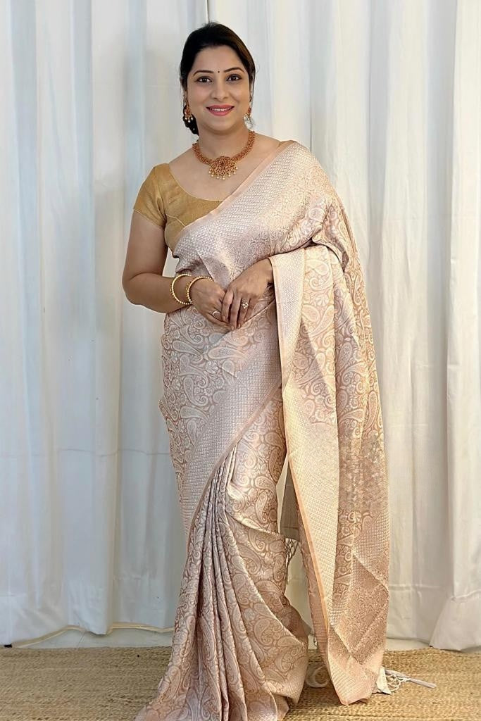 Elegant Woven Silk Saree with Rich Traditional Pattern & Designer Blouse
