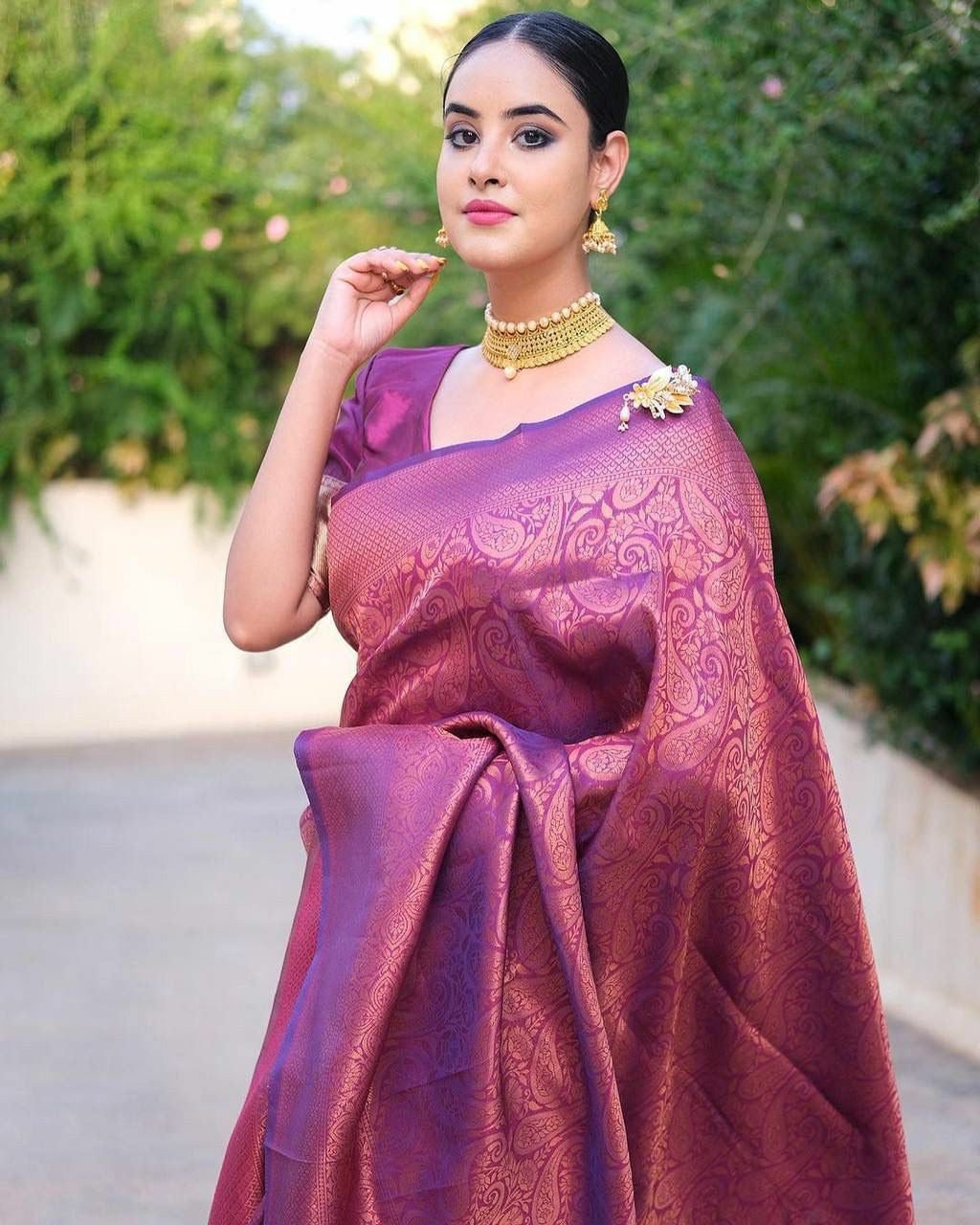 Purple Majesty Silk Drape