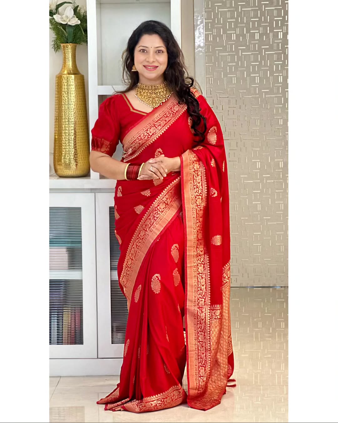Elegant Silk Saree for Women – Zari Woven Wedding & Festive Wear Saree