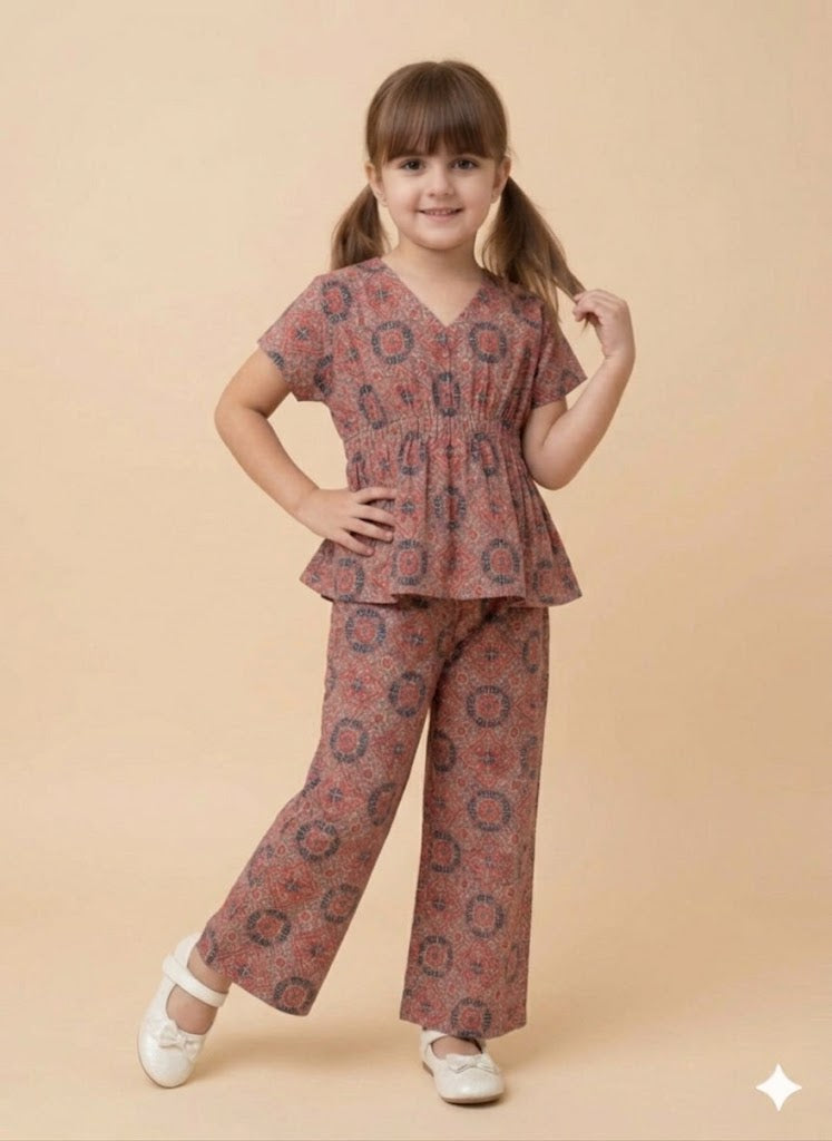 Little Blossom Printed Top & Pant Set